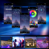 Hlivelood LED TV Stand for 85/75/65 Inch TV, High Glossy Modern TV Console Entertainment Center with Storage and LED Lights for Living Room, Bedroom, White Hlivelood