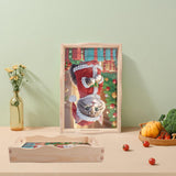 JZHYOAN Cat Diamond Painting Trays, Christmas DIY Special Platter Creative Design, Art Food Serving Platters for Party Supplies, Coffee Serving Table Tray for Living Room Dining Adults Woman Man JZHYOAN