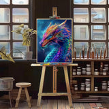 Natuyalo Paint by Numbers Kits for Adults Colorful Dragon Paint by Number for Adults Beginner Animal Drawing Paintwork with 3 Paintbrushes Acrylic Canvas Painting 16x20 Inch Natuyalo