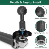 Ball Grinding Head, 5/8‑11in Wood Carving Burrs Carbon Steel Sphere Rotary Burr Ball Gouge Grinding Head Woodworking Attachment Tool for Wood Carving Grinding Polishing Engraving Agatige