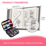 DIY Stitch Book with Tools Set, Embroidery Stitch Book, DIY Sewing Books, Embroidery Books of Stitches, Sewing Books for Beginners and Enthusiast, 106 Unique Embroidery Patterns Generic