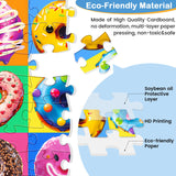 100 Pieces Puzzles for Kids Ages 4-8 | Delicious Donuts Jigsaw Puzzles | Large 100 Piece Puzzle for Toddler Children | Sturdy,Safe | Engaging & Educational Toys Great Gift for Boys Girls,15x10in mjyphdm
