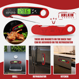AWLKIM Digital Meat Thermometer for Cooking - Waterproof Kitchen Thermometer with Backlight and Hold, Fast Instant Read Food Thermometer, Candy Making, Outside Grill, Stocking Stuffers for Adult Men AWLKIM