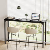 APPOLYN 63" Black Bar Table - Sleek High Top Dining & Pub Table for Stylish Interiors APPOLYN