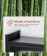 Cozivolife Over The Toilet Storage Cabinet with Drawer and Flip Door, Bamboo Bathroom Organizer Shelf with Anti-Tip Design and Waterproof Feet Pad,Freestanding Rack Above WC Space Saver (Black) Cozivolife