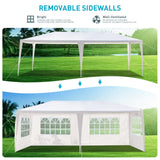 10'x20' Outdoor Party Tent, Large Tents for Parties, Wedding, Birthday, White Canopy Tent with 4 Removable Sidewalls & Transparent Windows, Outside Gazebo Event Tent for Backyard, Patio and Garden BNSPLY