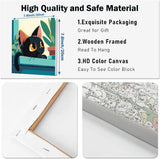 KYOQFVN Paint by Numbers Kit for Adults Framed - Black Cat Paint by Numbers for Adults with Frame, DIY Acrylic Easy Painting by Numbers for Home Wall Decor 8x8inch KYOQFVN