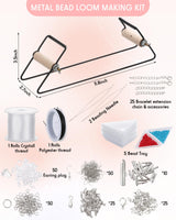 Jexine Bead Loom Kit for Adults 24000 Pcs Beading Loom Supplies with 48 Color 2 mm Glass Seed Bead Bracelets Christmas Jewelry Earring Making Tools Gifts for Girls DIY Craft Jexine