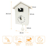 WALPLUS Modern Cuckoo Clocks for Wall Hourly Chiming Coo Coo Clock Volume Adjustable Cookoo Clock Removable Pendulum Christmas Cuckoo Clock Gift White Interior Decoration WALPLUS