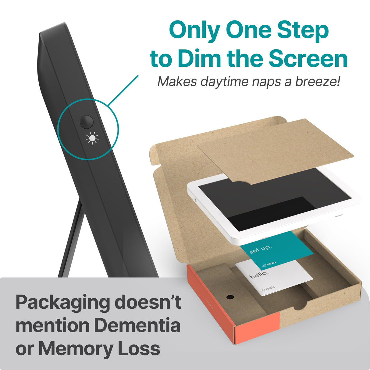 Robin Clock 2024 with Day and Date for Elderly, Clocks for Seniors, Dementia Clock, Digital Calendar Clock Elderly, Bedside Clocks Seniors, Alzheimers Products, Dementia Clocks Extra Large, Brown Wood Robin