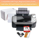 20 Pack Premium Blank PVC Cards with Slot Punch on Short Side - CR80 30mil Vertical Slot Punch Blank Credit Cards for ID Badge Card Printers - Graphic Quality PVC Cards for Business Office Klmnduo