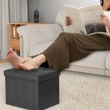 eMOUSE Ottoman Storage Ottoman Foot Rest Ottoman with Storage Ottomans Foot Stools Small Ottoman Black L17W13H13INCH eMOUSE