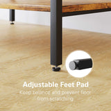 Denkee 5-Tier Rustic Brown Bakers Rack with Storage for Kitchen Appliances Denkee