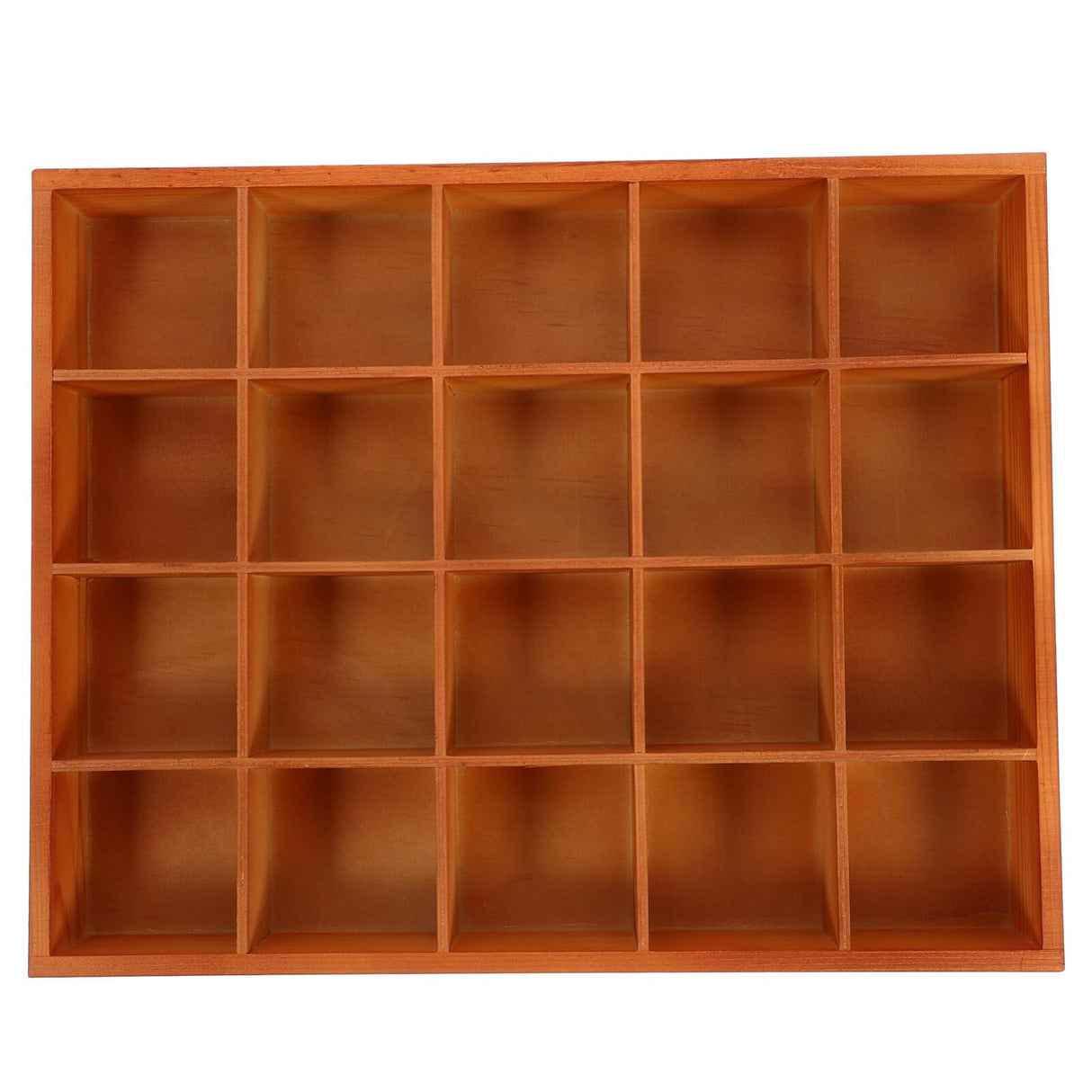 PRETYZOOM Wooden Sorting Tray 20 Grids Socks Underwear Storage Divider Box Drawer Desk Organizer Closet Cabinet Box for Crafts Jewelry Handkerchief Tie PRETYZOOM