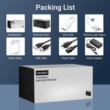 ORGBRO USB Shipping Label Printer, 4x6 Thermal Label Printer for Small Business, High Speed Sticker Printer for Commercial Grade Shipping Packages, Used for Amazon, Ebay, Shopify, USPS, Black ORGBRO