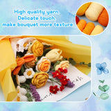 Iuuidu Crochet Kit for Beginners, Flower Bouquet Crochet Kit Rose, Knitting Starter Kit with Crochet Yarn and Step-by-Step Instructions for Birthday, Wedding Anniversary Day Present Iuuidu