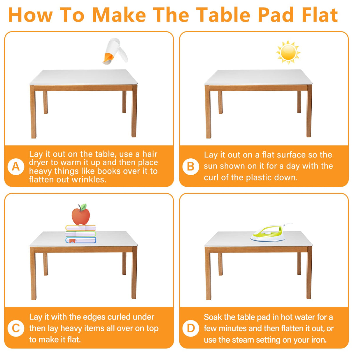 VeeCano 24X48 Inch Clear Plastic Table Protector PVC Vinyl Kitchen Dinner End Coffee Table Top Cover Cloth Wood Furniture Protective Runner Liner Pad for Console Office Garden Picnic Table VeeCano