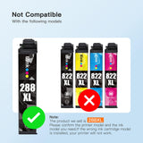 E-Z Ink Remanufactured Ink Cartridge Replacement for Epson 288 288XL High Yield to use with XP-440 XP-446 XP-330 XP-340 XP-430 (2 Black, 1 Cyan, 1 Magenta, 1 Yellow with Latest Upgraded Chips) E-Z Ink