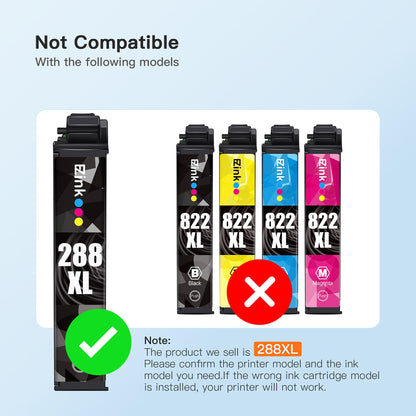 E-Z Ink Remanufactured Ink Cartridge Replacement for Epson 288 288XL High Yield to use with XP-440 XP-446 XP-330 XP-340 XP-430 (2 Black, 1 Cyan, 1 Magenta, 1 Yellow with Latest Upgraded Chips)