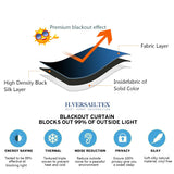 H.VERSAILTEX Blackout Patio Curtains 100 x 108 Inches for Sliding Door Extral Wide Blackout Curtain Panels Thermal Insulated Room Divider - Grommet Top, 9' Tall by 8.5' Wide - Jet Black H.VERSAILTEX