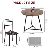 GAOMON Dining Table Set for 2, Kitchen Table and Chairs for 2 with Upholstered Chairs, 3 Piece Dining Room Table Set, Round Kitchen Table Set for GAOMON