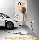 EV Charger Adapter NEMA 6-50P to 14-50R forTesla Adapter Cord, 240V 50 Amp 3 Prong Welder Plug to 4 Prong EV Charging Connector, Welder Welding Dryer EV Charger Power Cord Adapter anlvico