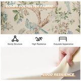 HULALA HOME Wingback Accent Chair with Floral Pattern Design, Traditional Fabric Armchair with Nailhead Trim and Retro Wooden Legs, Bird HULALA HOME