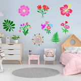 20 PCS Flower Stencils for Wood (3 Inch) - Reusable DIY Art Sunflower Stencils for Painting, Wall, Floor & Rock Decor, Perfect for Dot Painting, Craft Projects & Home Decoration Notoke