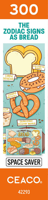 Ceaco – Bread Zodiac - 300 Piece Jigsaw Space Saver Puzzle – Puzzles for Smaller Spaces and Surfaces Ceaco