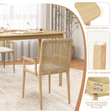 Giantex 48" L Rectangular Wooden Dining Table, Solid Rubber Wood Kitchen Table, Farmhouse Dinner Table, Kitchen Dining Room Home Furniture, Load 330 Giantex