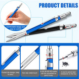 2 Pcs Welders Pencil with 48 PCS Round Refills Mechanical Pencils Metal Welding Marker for Tube Pipe Fitter Welder Steel Construction Woodworking (Silver) Gersoniel