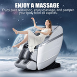 RelaxRelife 4D Full Body Massage Chair with Flexible 166° Track, Reading Light, 18 Massage Modes, 11 Techniques, 36 Airbags, Zero Gravity Recliner with Yoga Stretch and Foot Massage Grey RelaxRelife