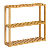 SONGMICS Bamboo Bathroom Shelf, 3-Tier Adjustable Plants Rack, Wall-Mounted or Stand, in the Living Room, Balcony, Kitchen, 5.9 x 23.6 x 21.3 Inches, Natural UBCB13Y SONGMICS