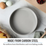 Martha Stewart Gallen 8 Inch Round Nonstick Carbon Steel Cake/Bake Pan - Cool Grey Martha Stewart