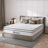 SUAYEA Queen Mattress, 14 Inch Queen Size Mattress in a Box, Hybrid Matterss with Pocket Spring and Soft Foam, Ultimate Motion Isolation, Strong Edge Support, Medium Firm SUAYEA