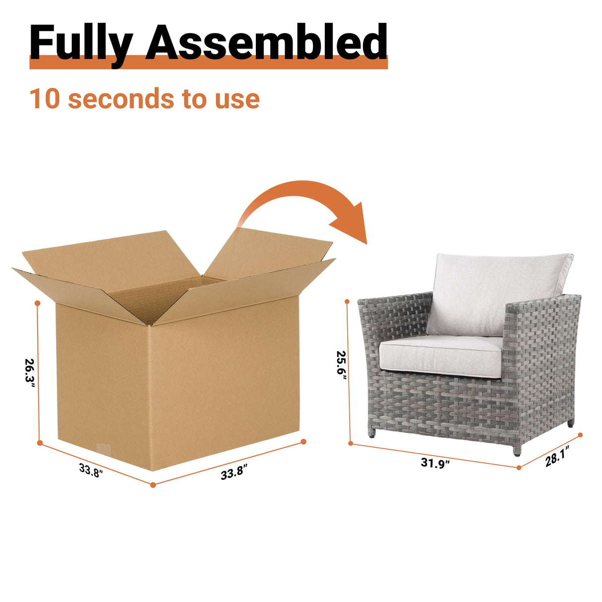 ovios 13 Piece Patio Furniture Set with Fire Pit Table,Outdoor Rattan Wicker Coversation Set with Comfy Seating, Sectional Chairs for Outside Porch Balcony Backyard Pool,Beige ovios