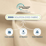 wikiwiki 10ft Patio Umbrella with Base Included, Outdoor Offset Cantilever Umbrella, Infinite Tilt, Crank and Cross Base, Beige wikiwiki