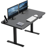 VIVO Electric 43 x 24 inch Standing Desk Workstation, Memory Controller Height Adjustment, 1B Series, One-Piece Black Top, Black Frame, DESK-KIT-1B4B VIVO