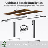 VVENACE 63 x 28 Electric Standing Desk Adjustable Height 4 Memory Preset, 4 Wheels, 2 Headphone Hook, Home Office Desk, Stand Up Sit Stand Desk Computer Table, Splice Board Rustic Brown VVENACE