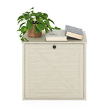 Furinno Peli Small Cat Litter Box Enclosure with Single Door, White Wash, Farmhouse-24 Inch Furinno