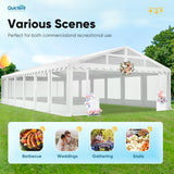 Quictent 20x40ft Clear Side Party Tent Heavy Duty Upgraded Galvanized Outdoor Wedding PVC Canopy Gazebo Vinly Event Shelters with Removable Transparent Sidewalls for Commercial & Residential Use Quictent
