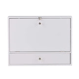 SEI Furniture Willingham Wall Mount Folding Desk, White SEI Furniture