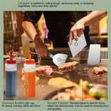 24Pcs Griddle Accessories Set, Stainless Steel Flat Top Grill Spatula Kit for Outdoor Barbecue Camping Cooking, Included Basting Cover, Scraper, Cast Iron Grill Press, Carrying Bag EWFEN