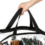 Hedume 2 Pack Wreath Storage Bag, 30" X 8" Clear Everyday Bag, Christmas Wreath Storage Container with Dual Zippered and Reinforced Handle for Holiday Seasonal Wreath Garland Hedume