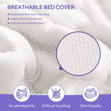 King Size Mattress Fiberglass Free 6 Inch Green Tea Cooling Gel Memory Foam Mattress in a Box,Medium-Firm,Pressure Relief&Temperature Regulation,CertiPUR-US Certified,White PayLessHere