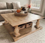 CAROLINA LEG CO. Balustrade Coffee Table Legs - Pine Furniture Legs - Set of 4 - Dimensions: 5" x 10" CAROLINA LEG CO.