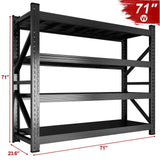 4-Tier Heavy Duty Garage Shelving Unit, 5000lbs Adjustable Garage Shelves 71" W x 24" D x 71" H Metal Shelving, Utility Rack Shelf, Industrial Shelve Units for Storage Warehouse Pantry Closet Abesthink