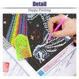 VividMeng Skull Diamond Art Kits for Adults,Rainbow Diamond Painting Kit for Adults,DIY Full Drill Diamond Painting Skull Gem Art and Crafts 13.78x13.78inch VividMeng