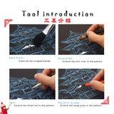 Scratch Art for Adults and Kids-City Landmarks Scratch Painting Craft Kit (8 Sheets A4)|DIY Foil Engraving Art Set|Stress Relief Gift for Travel Lovers, Craft Lovers, Home Decor (Firework&Sakura) BOTEEN