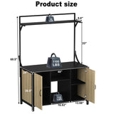 GDLF Reptile Tank Stand Terrarium Stand with Cabinet for Accessories Storage 48" X 24" Tabletop Fits up to 120 Gallon Bearded Dragon Tank, Reptile Terrarium,turtle tank,Natural Wood Color GDLF